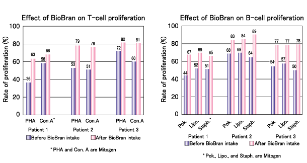 Stimulation of lymphocyte transformation